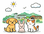 北本市のペット火葬 犬・猫・うさぎのイメージイラスト
