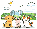 武蔵村山市のペット火葬 犬・猫・うさぎのイメージイラスト